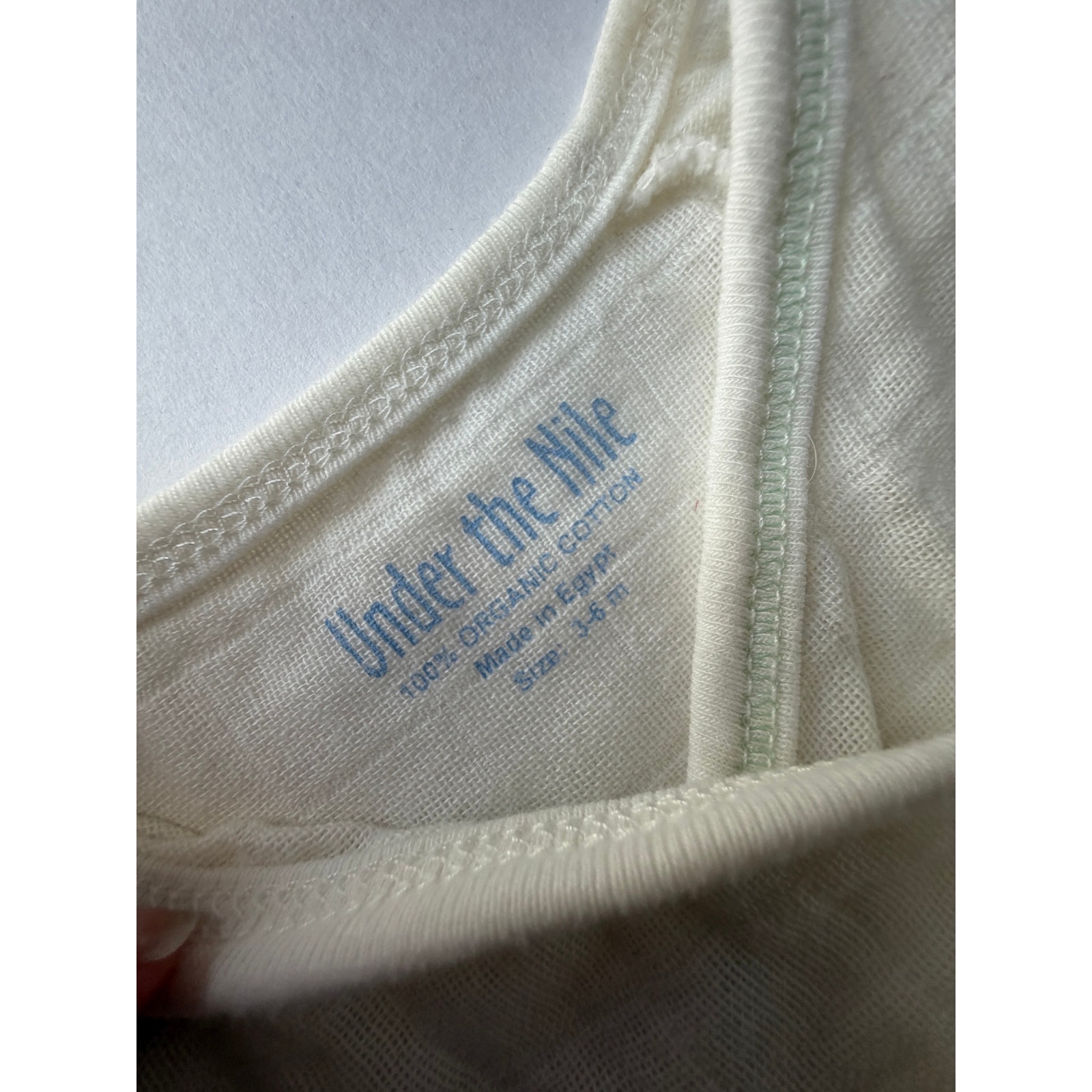 Under The Nile Organic Cotton Baby Kimono Romper 36 Months Cream Never Worn — image 3 of 8